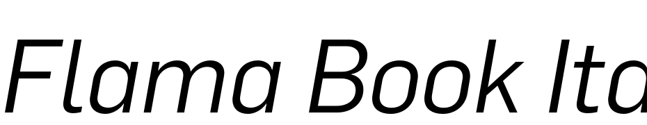 Flama Book Italic Yazı tipi ücretsiz indir
